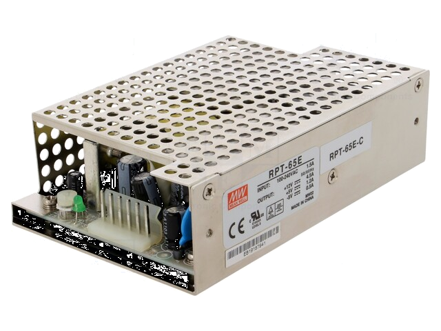 Voedingseenheid: schakelende; modulair,open; 62,5W; 127÷370VDC Voedingseenheid: schakelende; modulair,open; 62,5W; 127÷370VDC